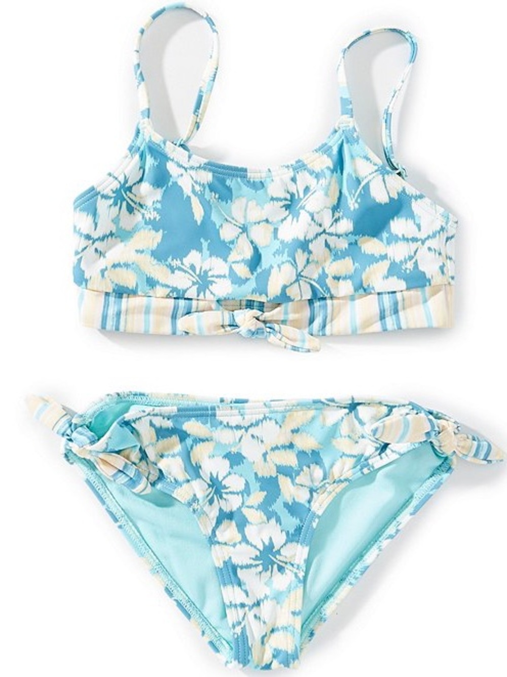 NWT! Girls Hibiscus Mirage Hipster Bikini 2-Piece Swimsuit Sz 10